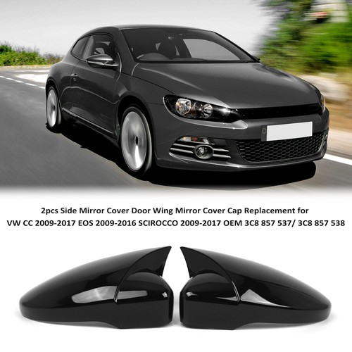 2pcs Side Mirror Cover Door Wing Mirror Cover Replacement P8T8 - Picture 2 of 8