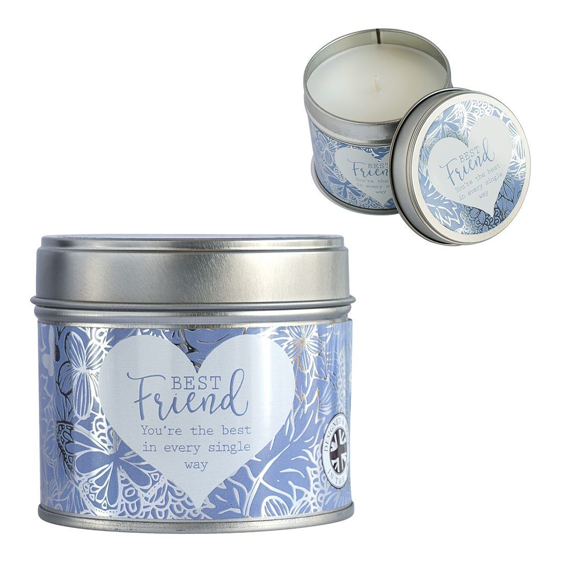 Said With Sentiment Best Friend Candle Tin Linen Scented Home Birthday Gift