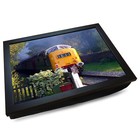 Deluxe Cushioned Lap Tray | Wooden Frame | Deltic Class 55 Train #KK