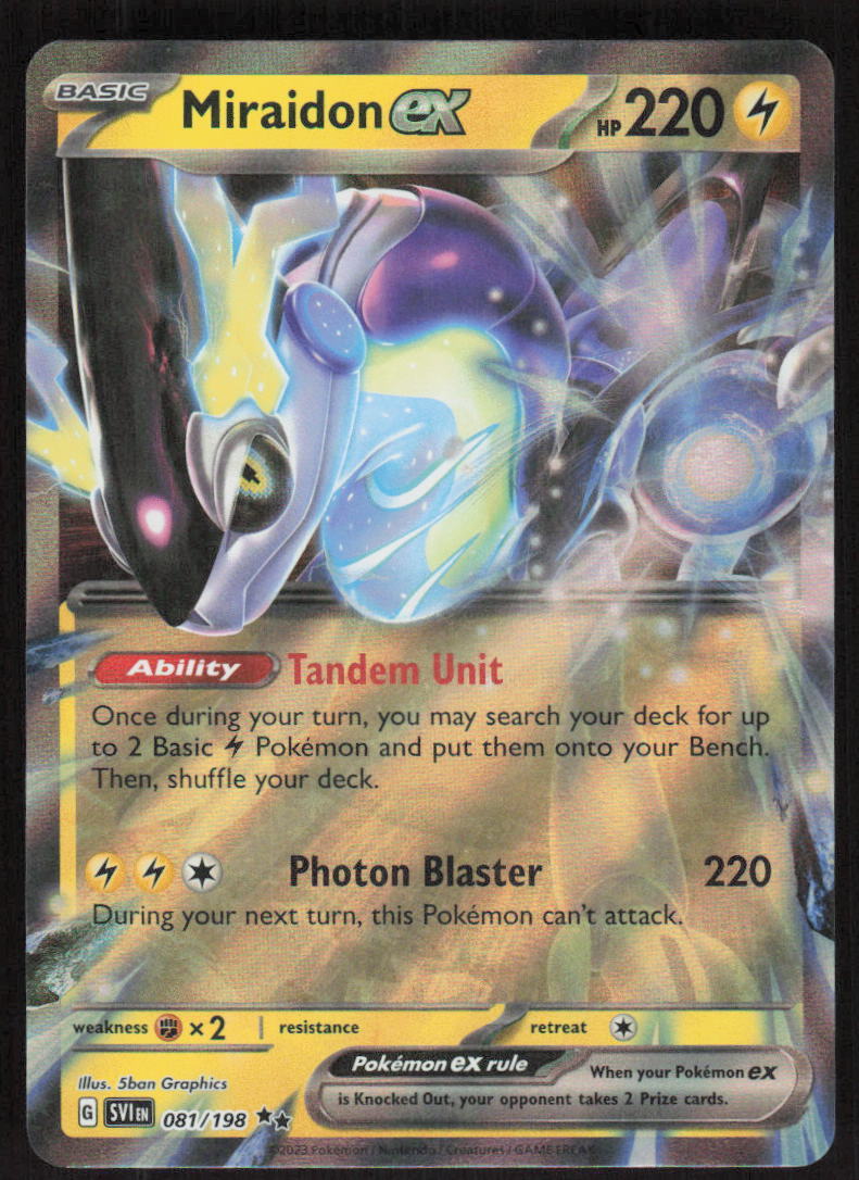 Pokemon TCG SV01: Scarlet & Violet Base Set #081/198 Miraidon ex NM
