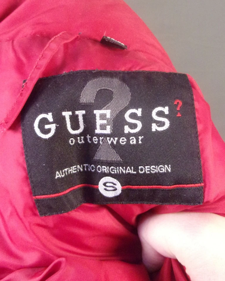 De colección Años 90 Usado en Excelente Condición Ropa Exterior Damas Rojo Hinchado Puffer Chaqueta Plumón Aves Acuáticas S Foto 4 de 4