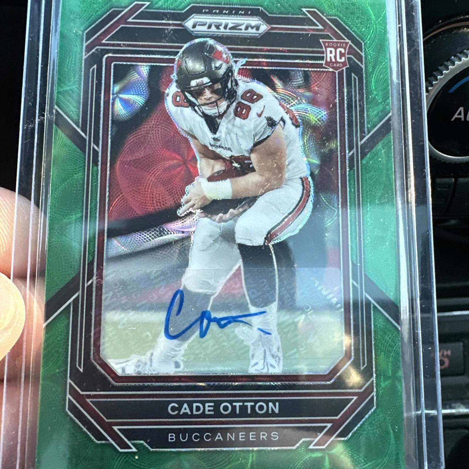 CADE OTTON 2022 PANINI PRIZM ROOKIE AUTOGRAPH GREEN SCOPE RC AUTO /75 #362