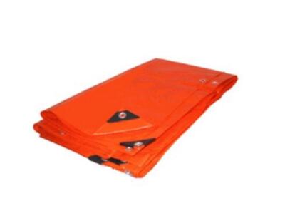 12' X 16' Orange Heavy Duty 12 Mil Poly Tarp – Waterproof, UV Resistant, Reinforced Grommets