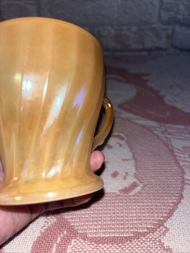Fire King Peach Lustre Cream Pitcher Creamer Immaculate Condition - Picture 10 of 10