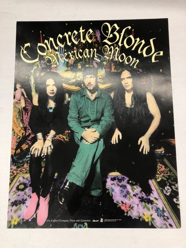 Original 1993 Concrete Blonde 20" x 26" Mexican Moon Album Promo Poster