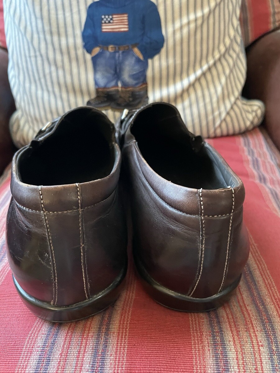 Santoni Made in Italy Leather Covered Bit Loafer in Cordovan 