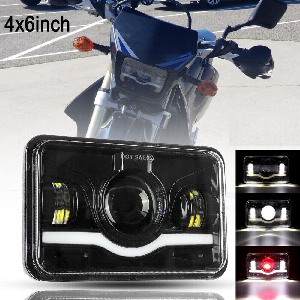4x6" LED Headlight For Honda XR250 XR250L XR650L XR650R Suzuki DRZ250