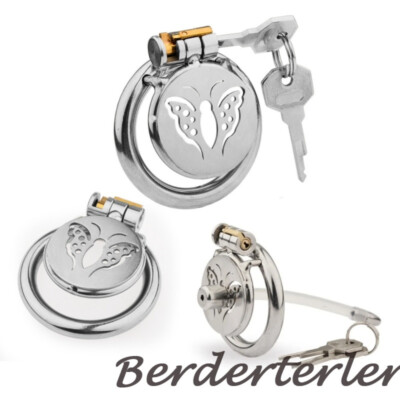 2024 New Male Flat Metal Chastity Cage Sissy Lock Abstinence Cage Anti Cheating
