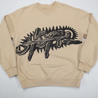 Travis Scott Sweatshirt Mens Large Tan Utopia Tour Merch Cactus Jack Rap Concert