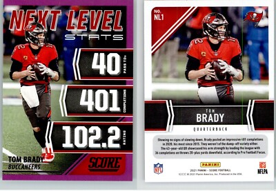 Tom Brady 2021 Score Next Level Purple #NL1 Tampa Bay Buccaneers