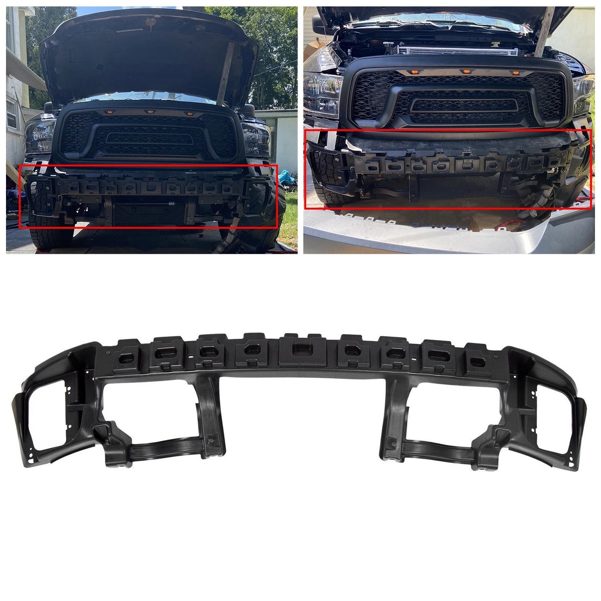 Front Bumper Energy Impact Absorber Support For Dodge Ram 1500 All