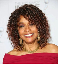 100 Human Hair Fashion Women's Bob Hairstyle Short Brown Curly Full Wigs 12 In