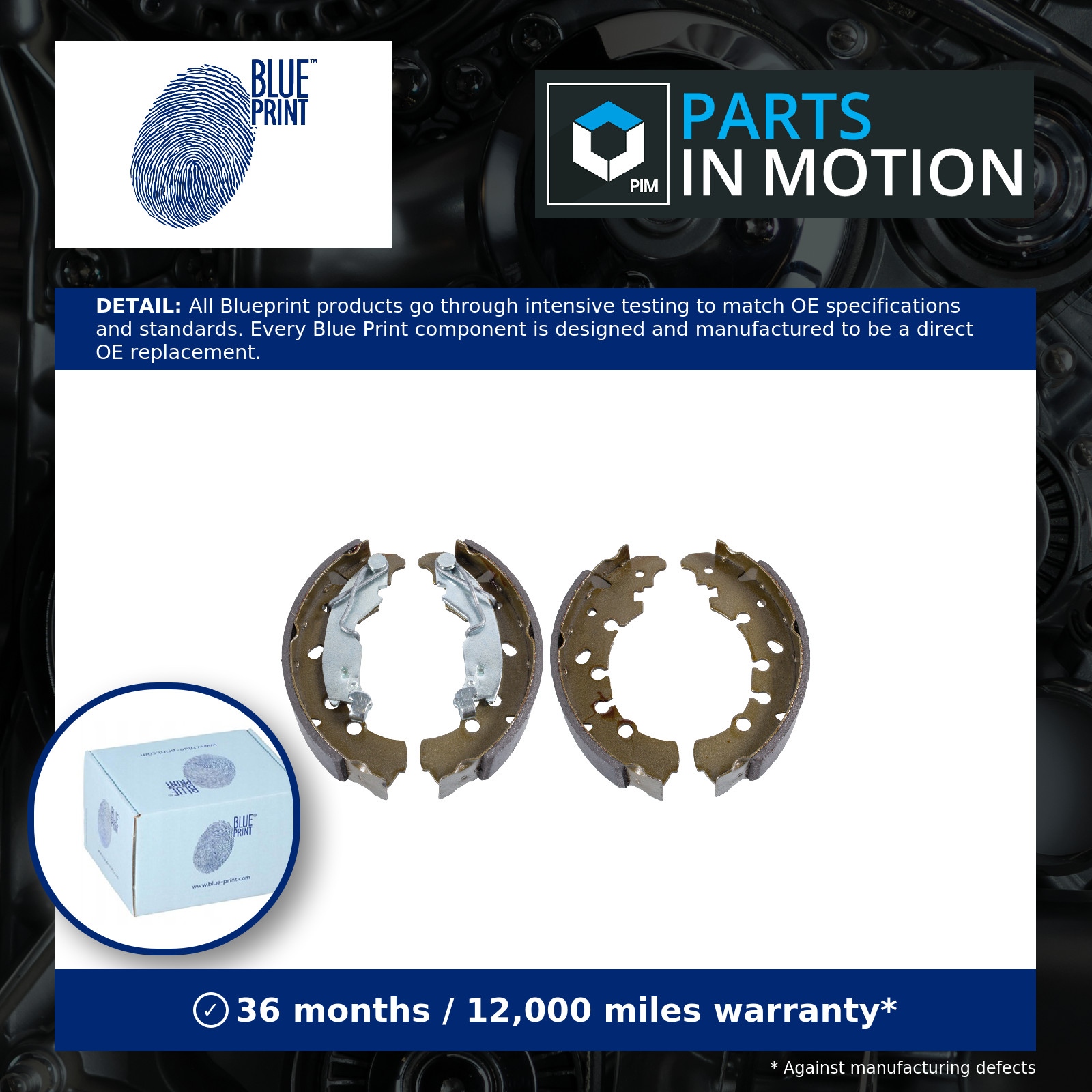 Brake Shoes Set ADBP410045 Blue Print 59116729 77363855 77364744 77366797 New - Image 4