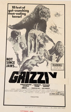 1976 - Grizzly Movie Promotional ad Sheet -  B14