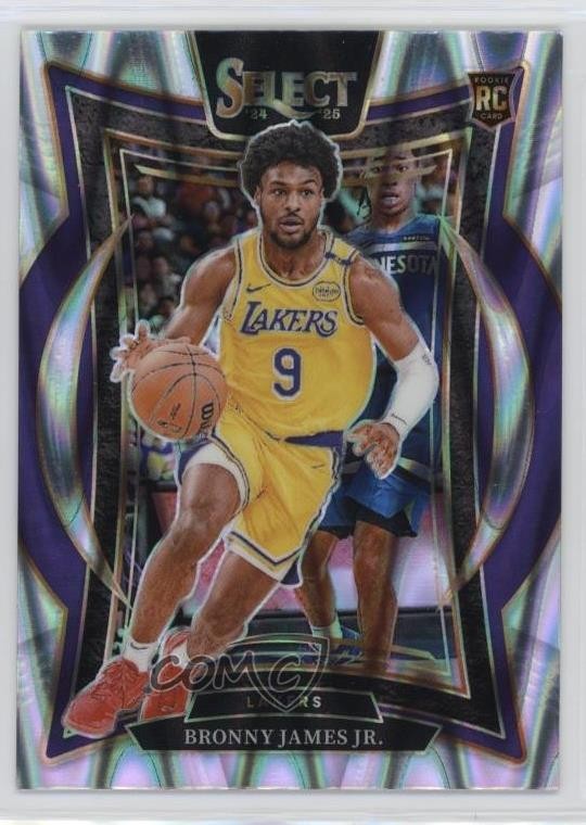 2024 Panini Select Concourse Tectonic Prizm Bronny James Jr #90 Rookie RC 11ng