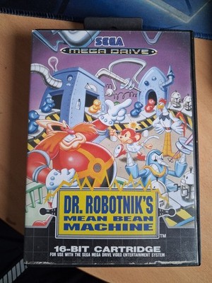Dr Robotniks Mean Bean Machine Sega Mega Drive Box und Cart