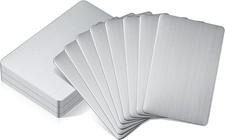12 Pieces 304 Stainless Steel Metal Business Cards Blank Steel Laser Engraving S