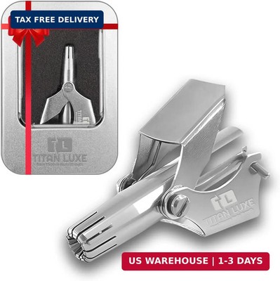 Stainless Steel Hair Trimmer for Men and Women | Manual Nose and Ear Hair Trimme