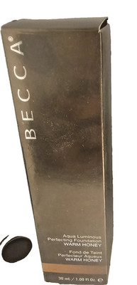 BECCA AQUA LUMINOUS PERFECTING FOUNDATION WARM HONEY 1 OZ