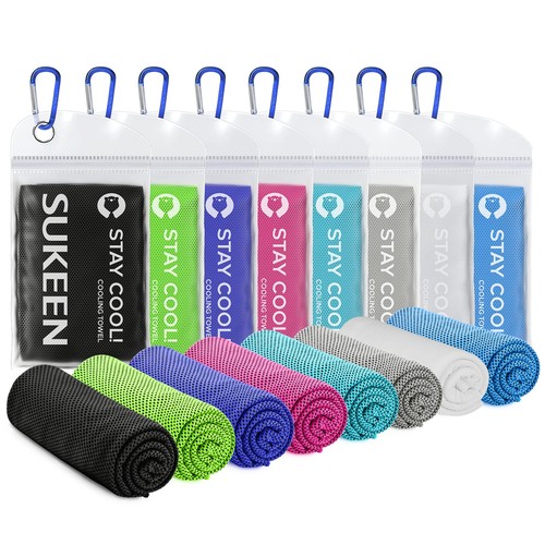 Sukkeen 40x12 Inch Chilly Cooling Towel Neck Head Soft Breathable Workout - Picture 1 of 9