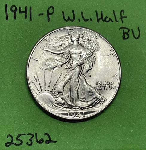 1941-P Walking Liberty Silver Half Dollar 50c Gem BU Uncirculated US Coin