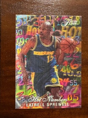 1995 - 96 Flair Hot Numbers # 14 Latrell Sprewell - Golden State Warriors