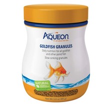 Aqueon Goldfish Granules 3oz Slow Sinking Fish Food Natural Pond Fish Nutrition