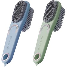 2 Pack Laundry Stain Brush Double-Sided Soft Bristle Cleaning Brush Long Hand...