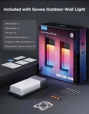 Govee Outdoor Wall Light 2-Pack (Model: H7075)