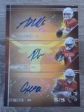 2025 Panini Silhouette Arch Manning Ryan Wingo CJ Baxter Triple Auto /25 Texas!