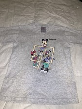 Disney Mickey Minnie Goofy Gray child  s T-Shirt Sherry's Best 6-8 90s vintage