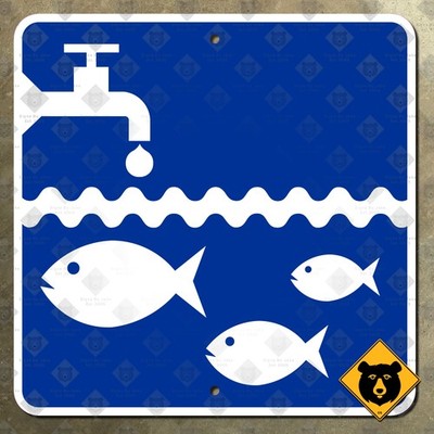 Quebec fish farm pisciculture établissement piscicole highway road sign 24x24