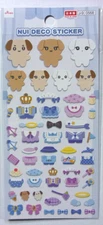 DAISO Dog Change Clothes Sticker Sheet Made in Japan