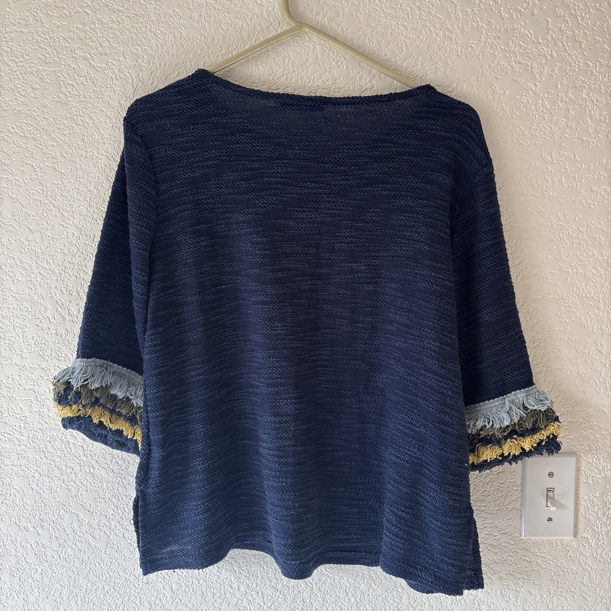 WOMENS SCHEIN LUNE SWEATER SIZE M FRINGE TRIM View 4