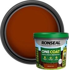 Ronseal One Coat Shed & Fence Protector | Showerproof in 1 hr | 5 Litre Tubs