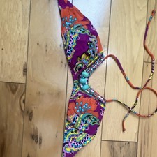 Women s Multicolor Paisley Halter Bikini Top ...
