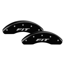 For Honda Fit 09-19 MGP Gloss Black Front Caliper Covers w Fit Engraving