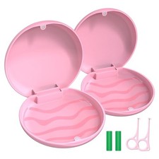 Retainer Case, Cute Slim Orthodontic aligner case Compatible with Invisalign, 2