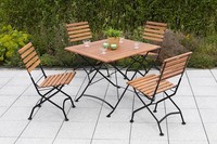 Mx GartenmöBel Schlossgarten 5Tlg. BalkonmöBel Biergarten Gartengarnitur Tisch