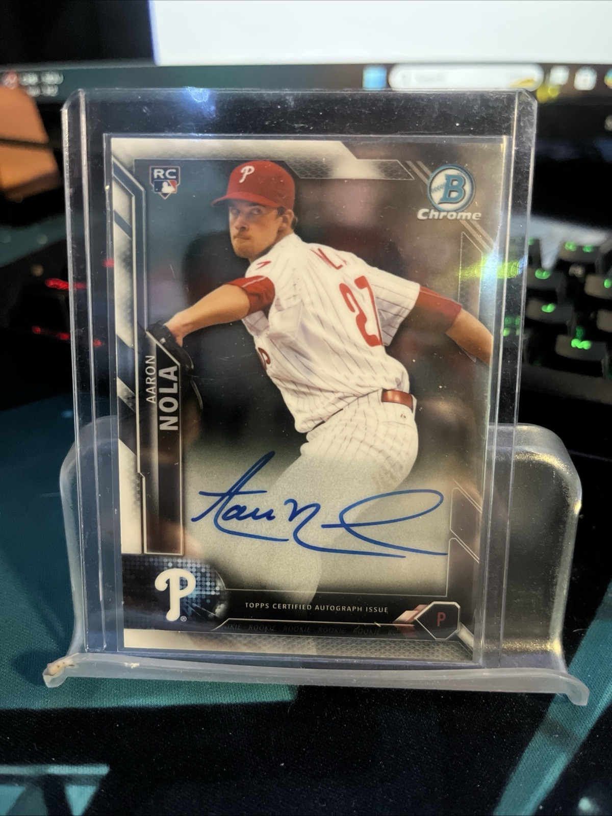 2016 Bowman - Chrome Rookie Autographs #CRA-AN Aaron Nola (AU, RC)