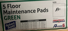 Green 17" Floor Maintenance Pads X5