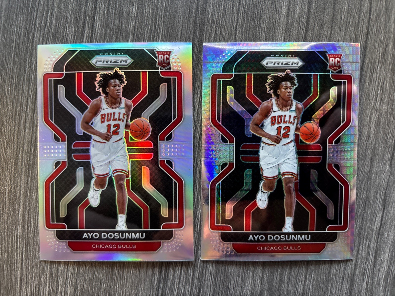 2021-22 Prizm Ayo Dosunmu Silver Prizm & Hyper Silver Prizm RC Rookie #271 Bulls