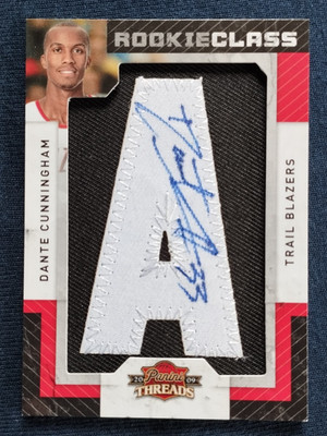 2009-10 Panini Threads Rookie Class /650 Dante Cunningham #122 Rookie Auto RC