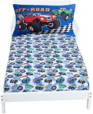 Monster Truck Bedding Toddler Bed Sheets - 2-Piece Toddler Bed Sets for Boys ...