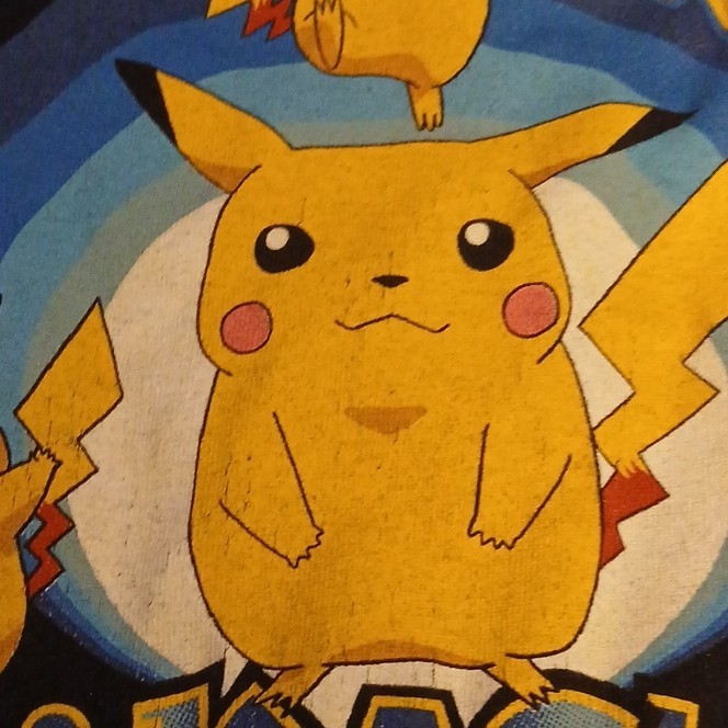 Pokémon Pikachu Graphic Tee Navy L Short Sleeve 1999 Nintendo Cotton image 4