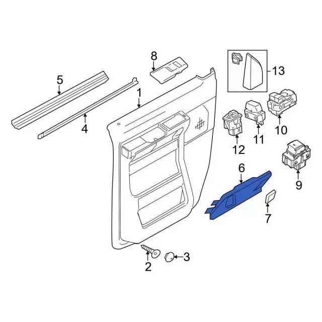 Bisel de manija original Ford 9C2Z-1522634-BA Foto 3 de 4