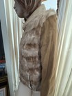 Real Pastel Mink paw Fur Luxury Coat Short Jacket Soft Brown Suede Sleeves 70’s — photo 4