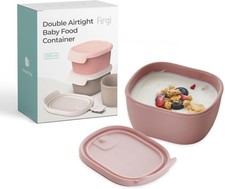 Silicone Baby Food Storage Containers W/ Airtight Lid BPA-Free Leak-Proof Baby