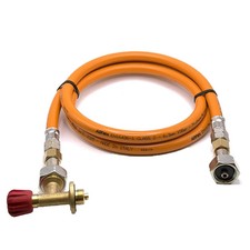 Tubo gas GPL alta pressione 80 cm arancione per bombola butano Campingaz 901/...