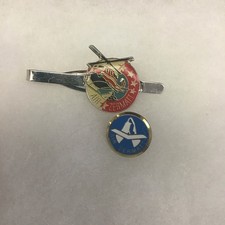Lot Of 2 Swiss Air Zermatt Air Rescue Helicopter Pin/ Tie Bar New Old Stock B-6